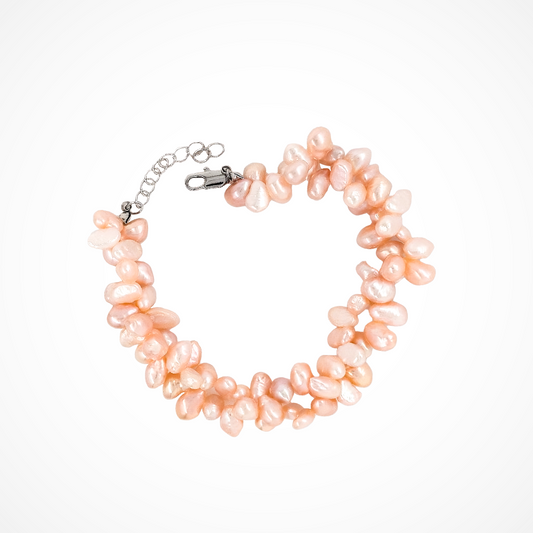Dual Twisted Baroque Pearl Bracelet