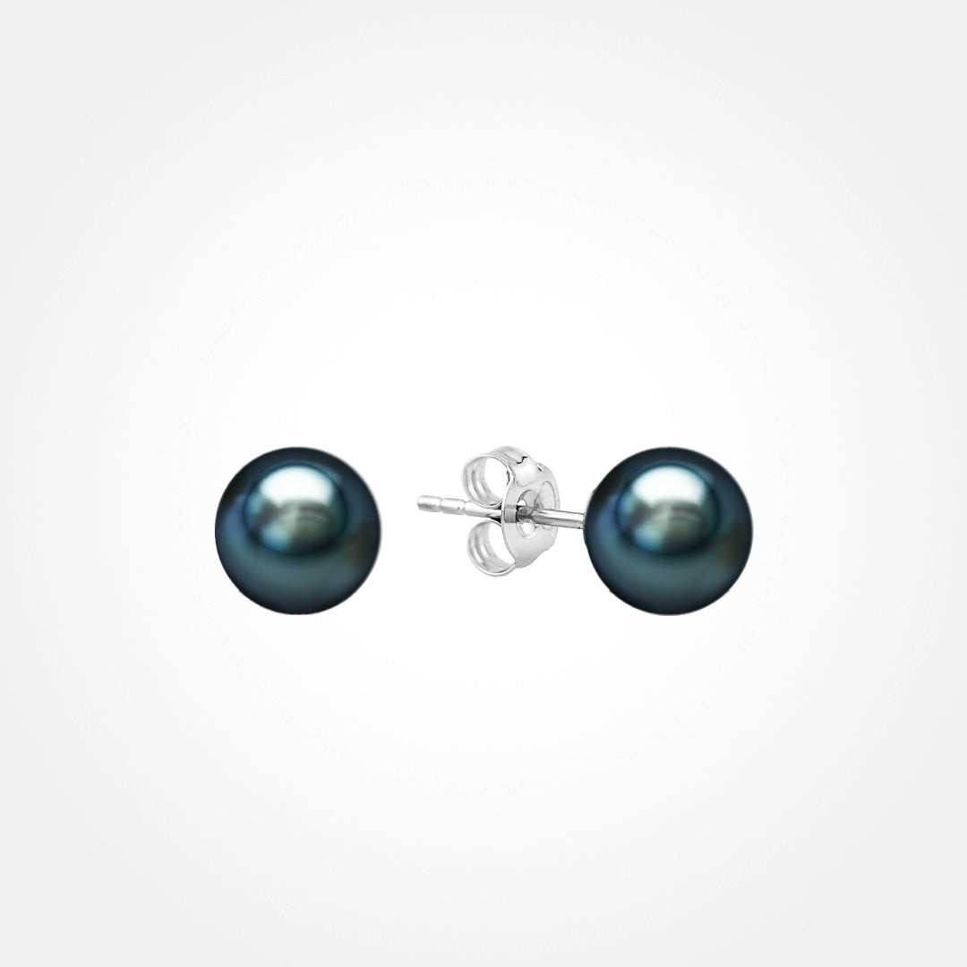 Classic Button Pearl Studs