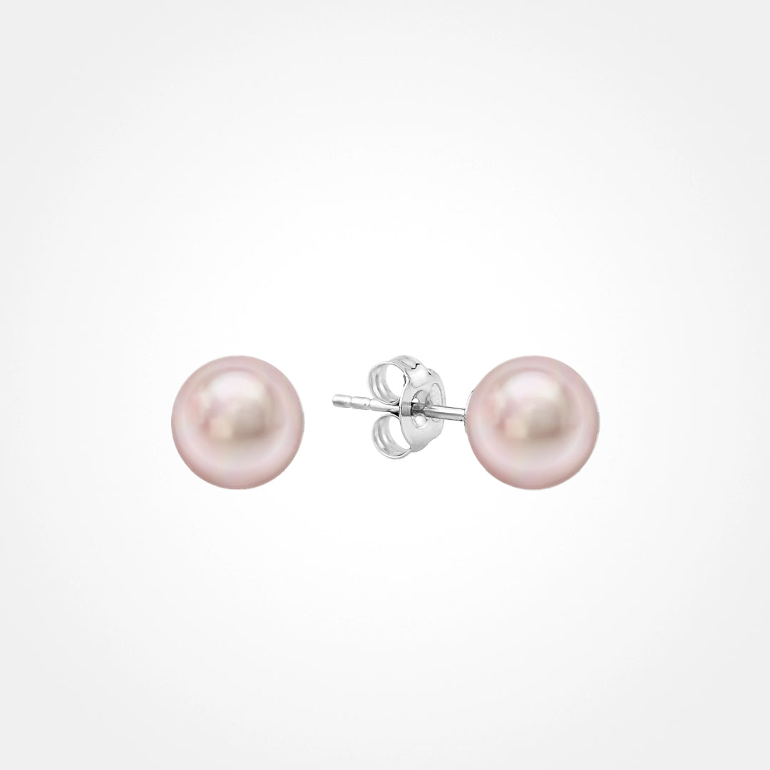 Classic Button Pearl Studs