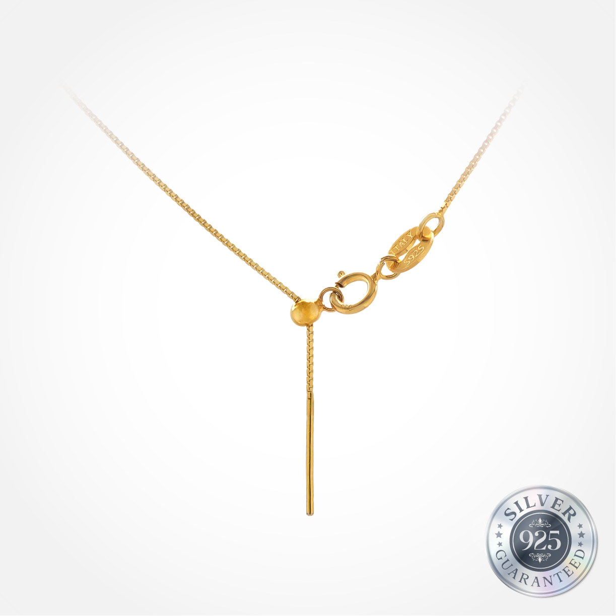 Classic 10-11mm Golden South Sea Pearl on 925 Silver Adjustable Chain