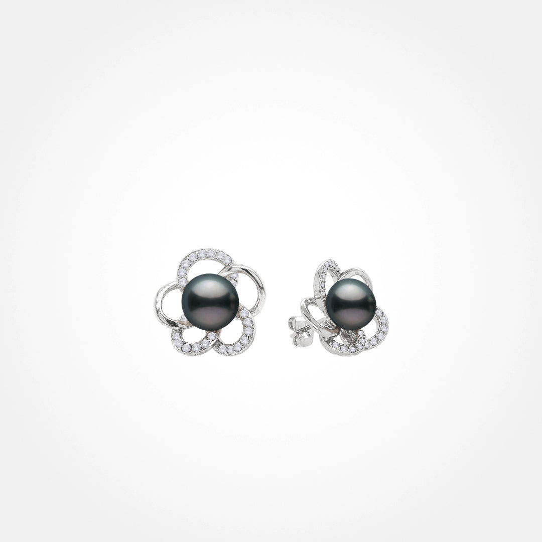 Angel Flower Pearl Studs