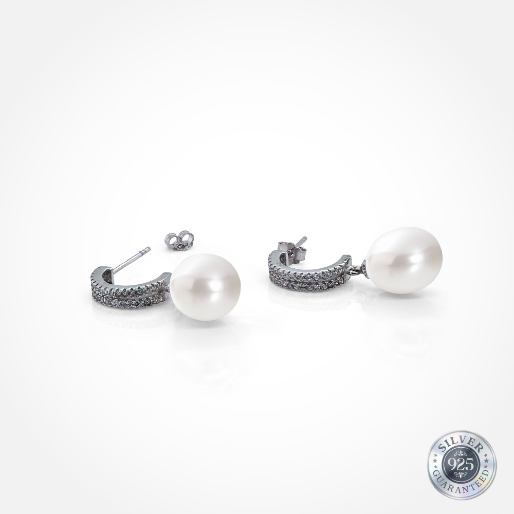 925 Silver Luna Pearl Loops