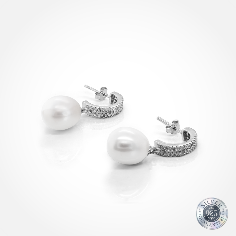 925 Silver Luna Pearl Loops