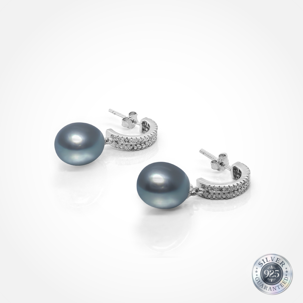 925 Silver Luna Pearl Loops