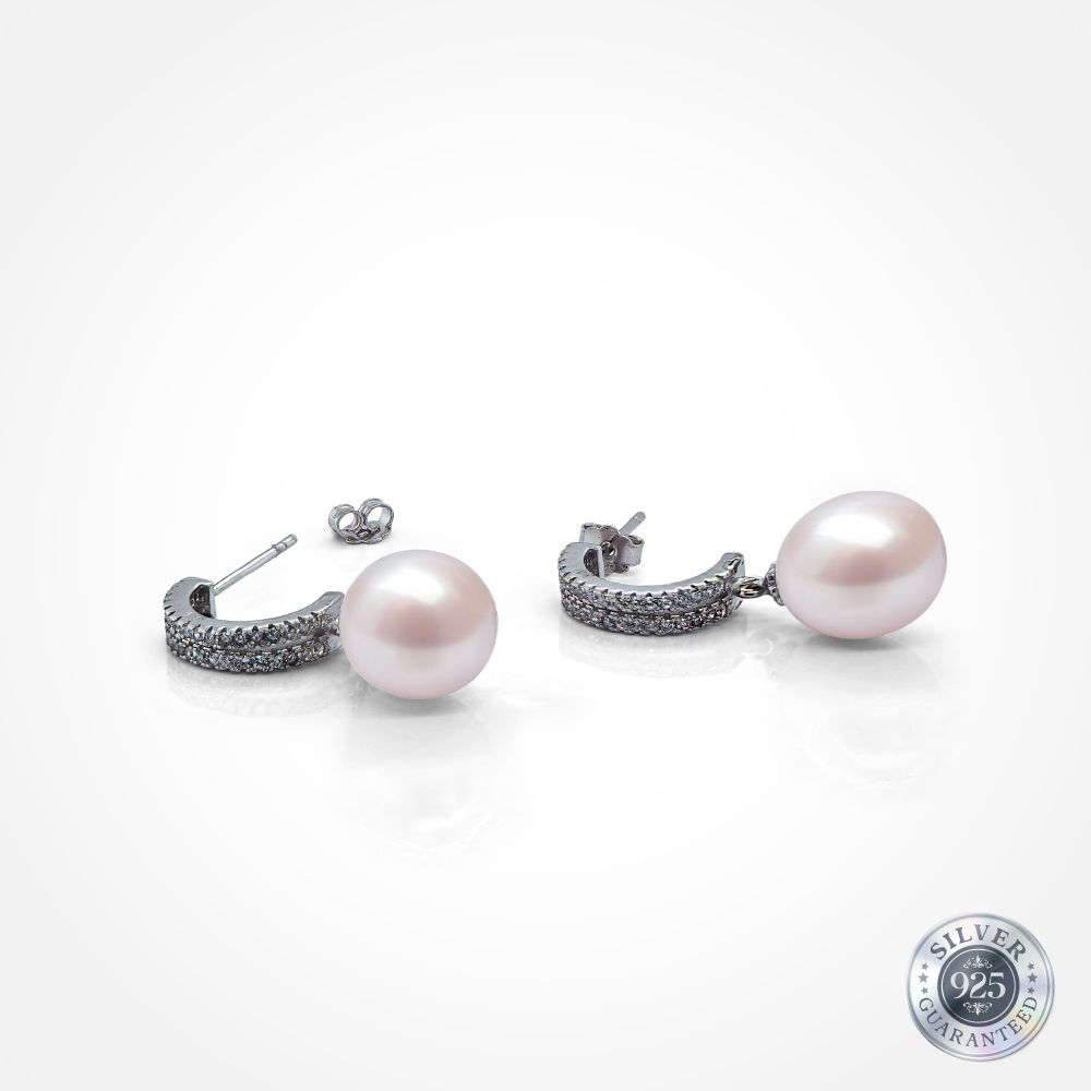 925 Silver Luna Pearl Loops
