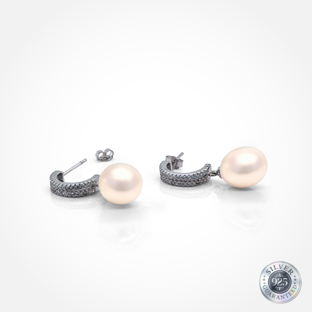 925 Silver Luna Pearl Loops