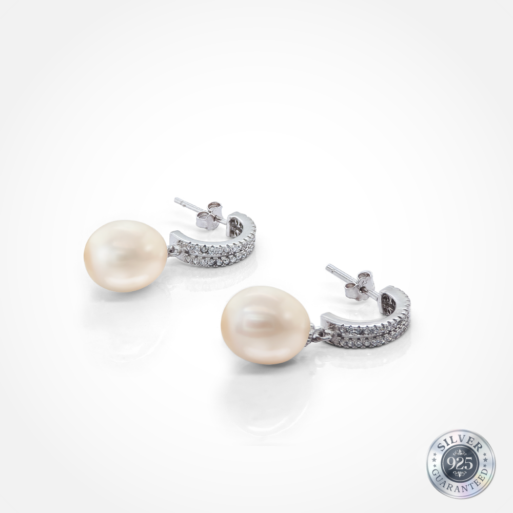 925 Silver Luna Pearl Loops