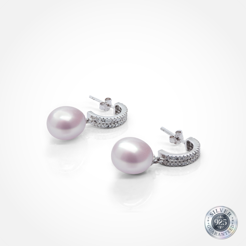 925 Silver Luna Pearl Loops