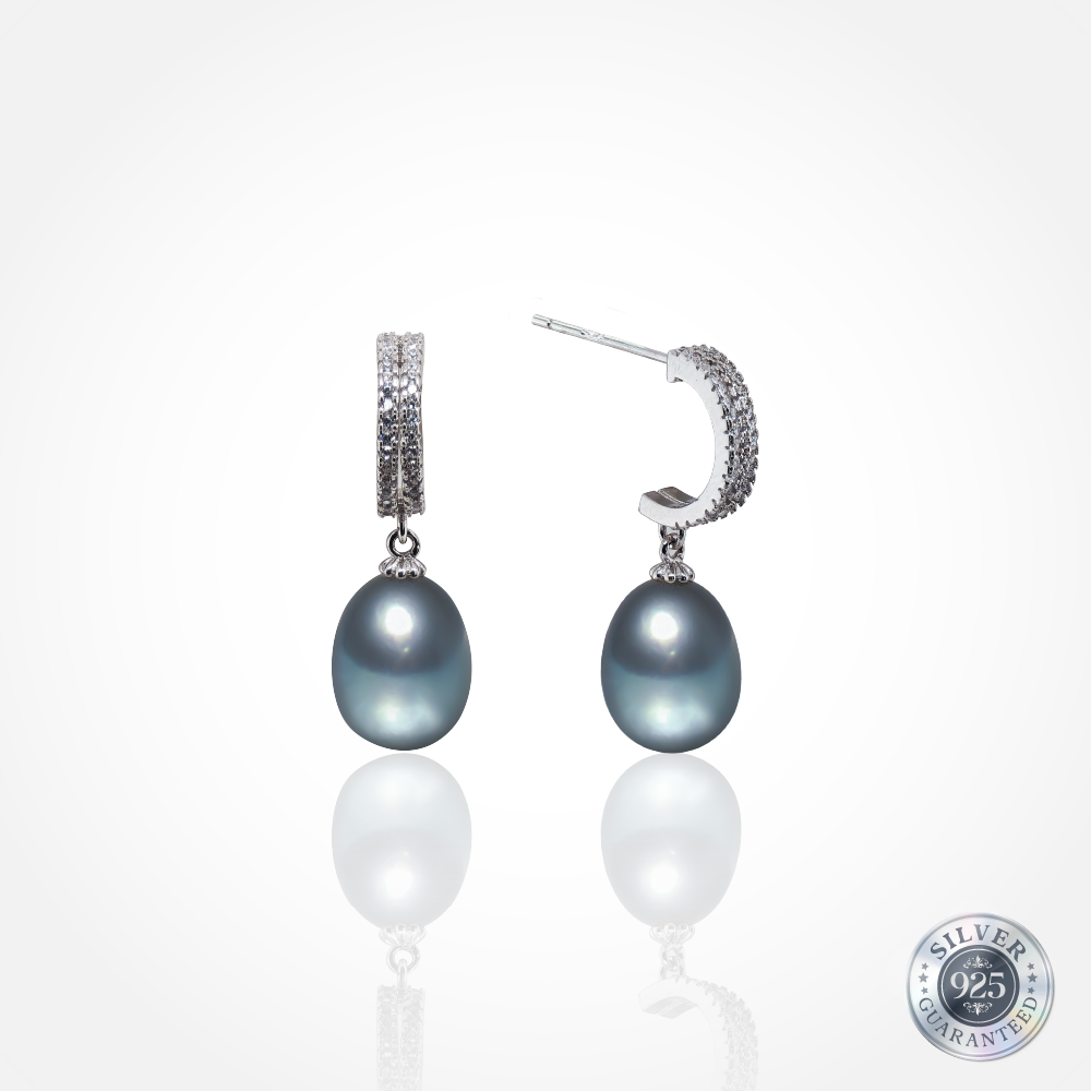 925 Silver Luna Pearl Loops