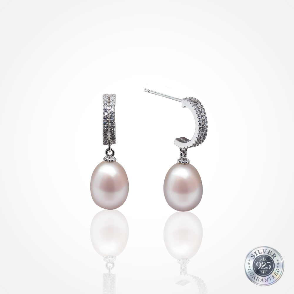 925 Silver Luna Pearl Loops