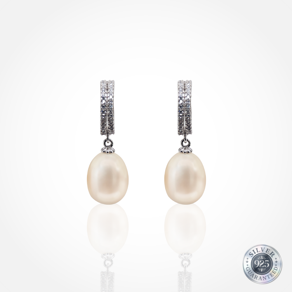 925 Silver Luna Pearl Loops
