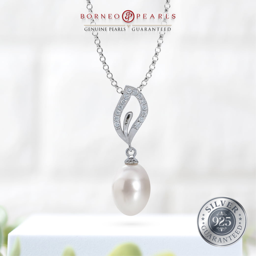 925 Silver Pearl Earring & Pendant Set