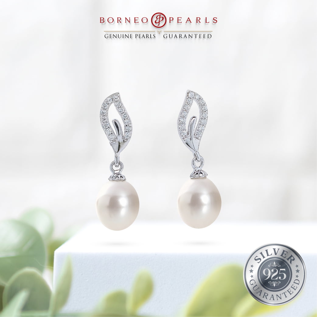 925 Silver Pearl Earring & Pendant Set