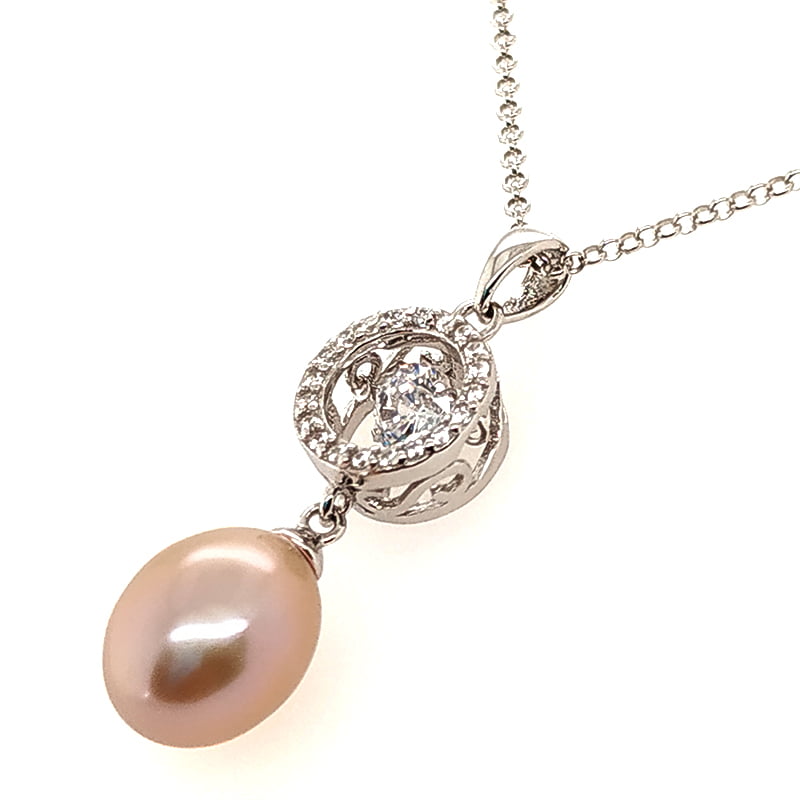 Heartbeat Crystal Pendant in Lavender