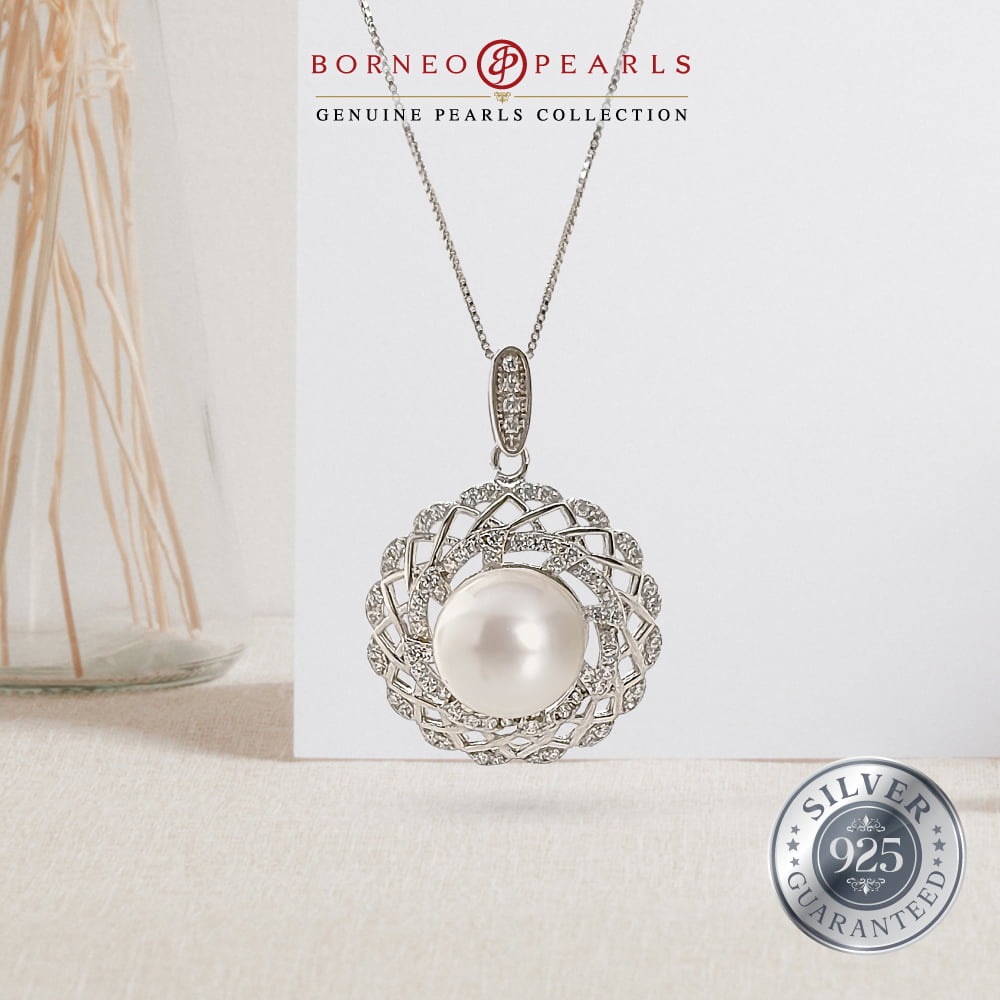 925 Silver Pearl Earring & Pendant Set