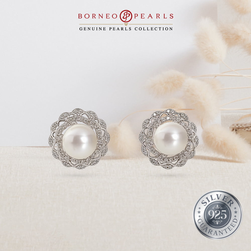 925 Silver Pearl Earring & Pendant Set