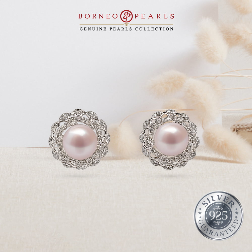 925 Silver Pearl Earring & Pendant Set
