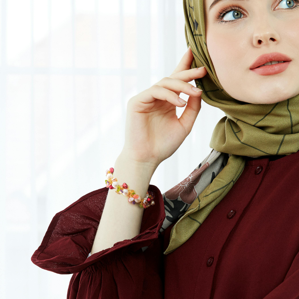 Keshi Pearl & Semi Precious Stones Bracelet