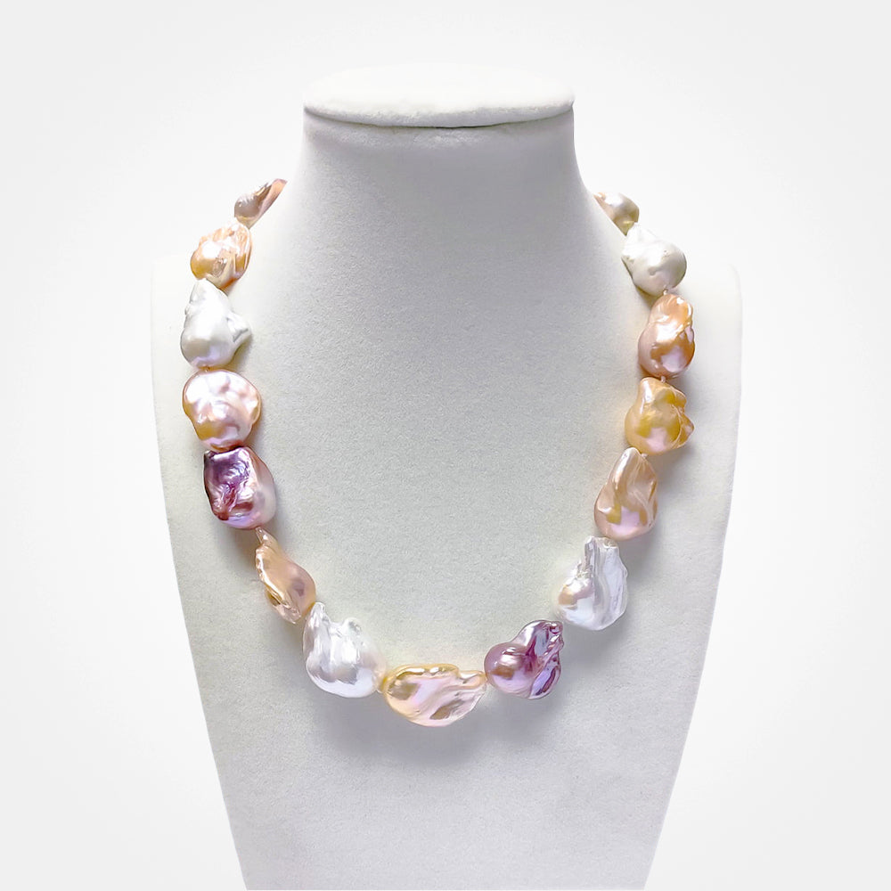 15- 17mm Multicolor Baroque Pearl Necklace – Borneo Pearls