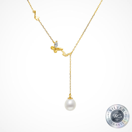 925 Silver Pearl Flutter Pendant