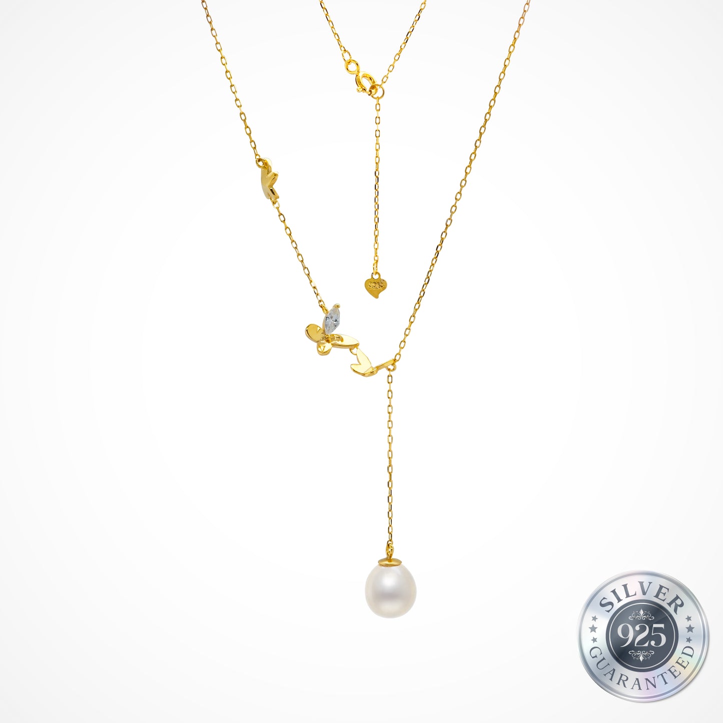 925 Silver Pearl Flutter Pendant