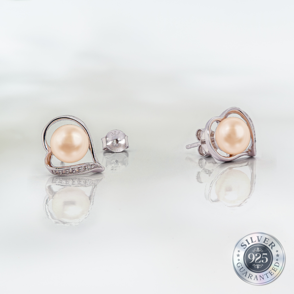 925 Silver Adore Pearl Studs