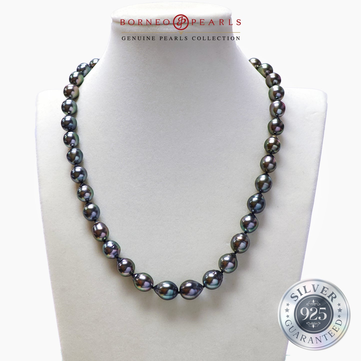 925 Silver Drop Tahitian Pearl Necklace