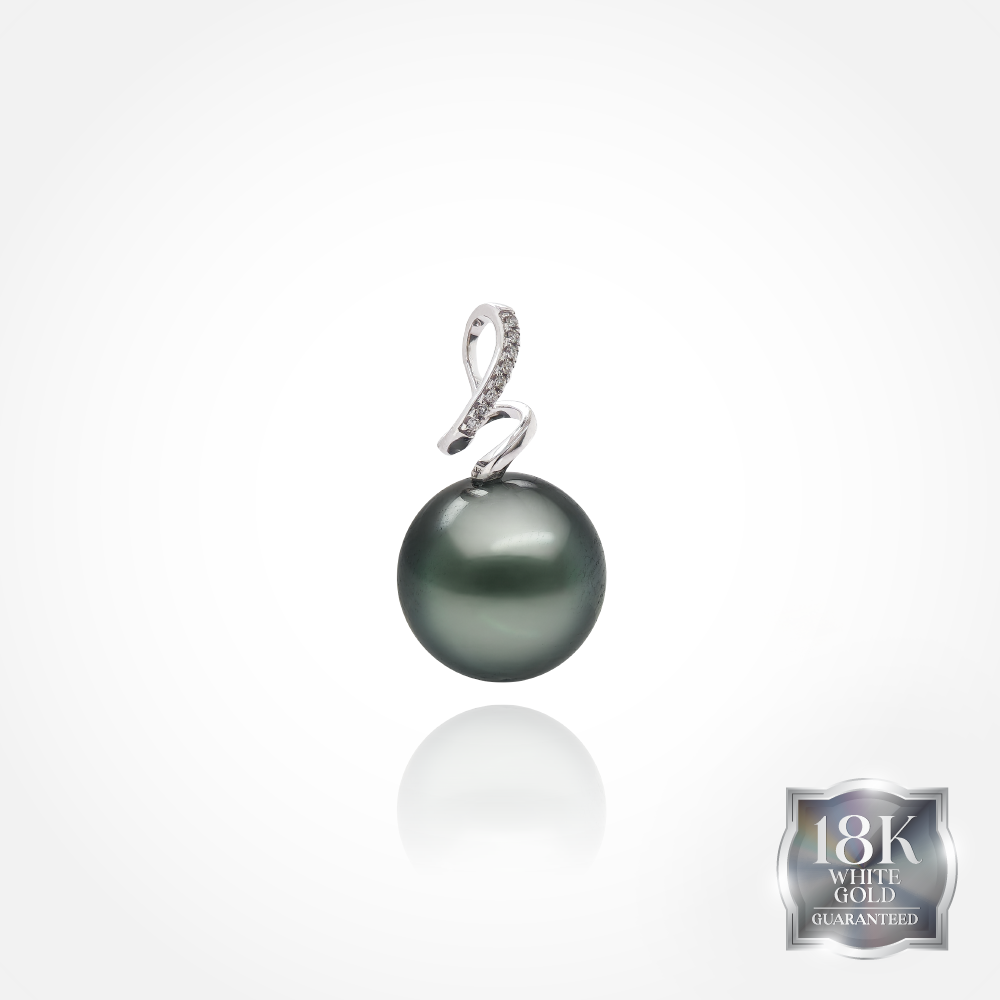 18K Gold Tahitian Twilight Diamond Pendant