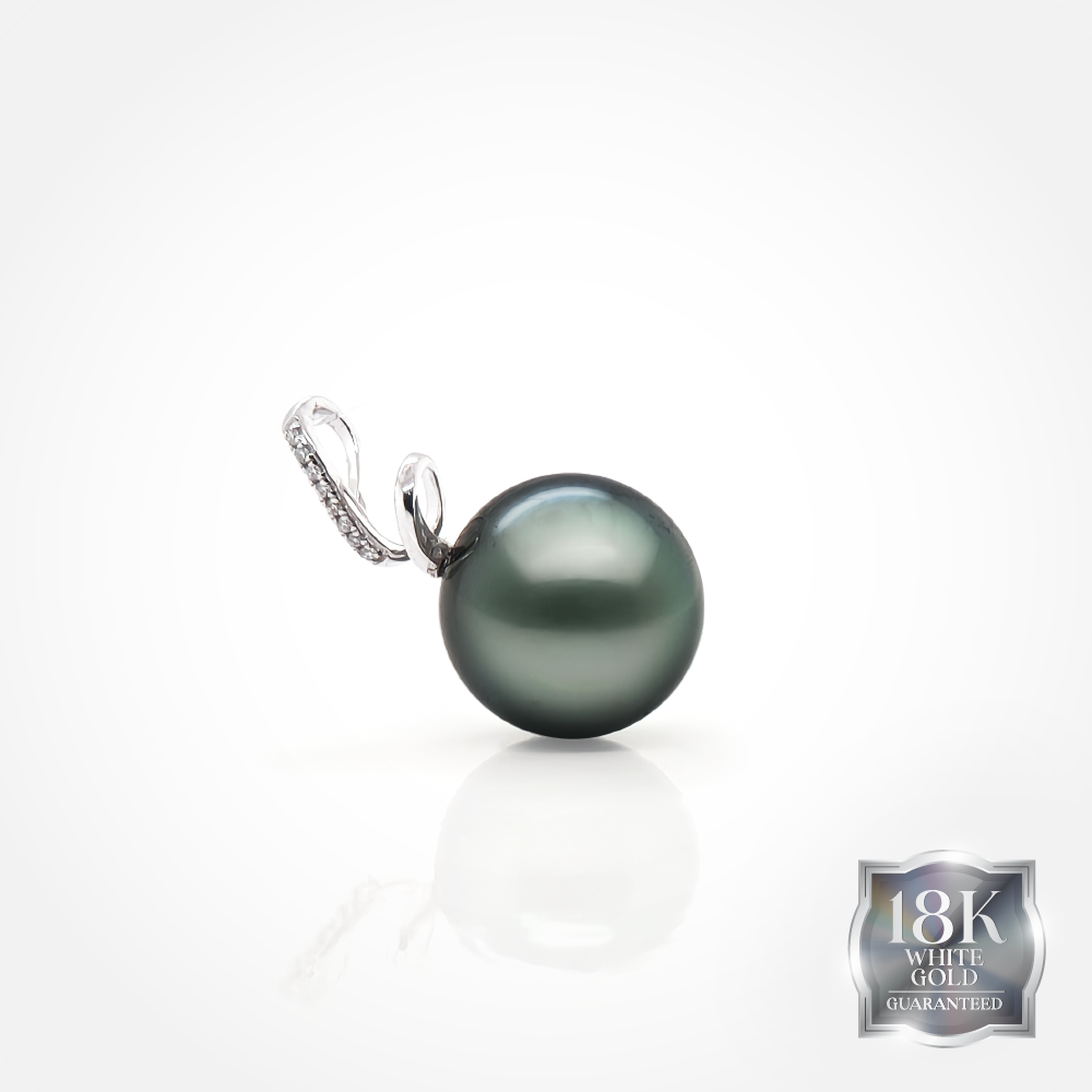 18K Gold Tahitian Twilight Diamond Pendant