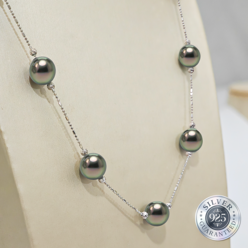 925 Silver Tahitian Adjustable Necklace