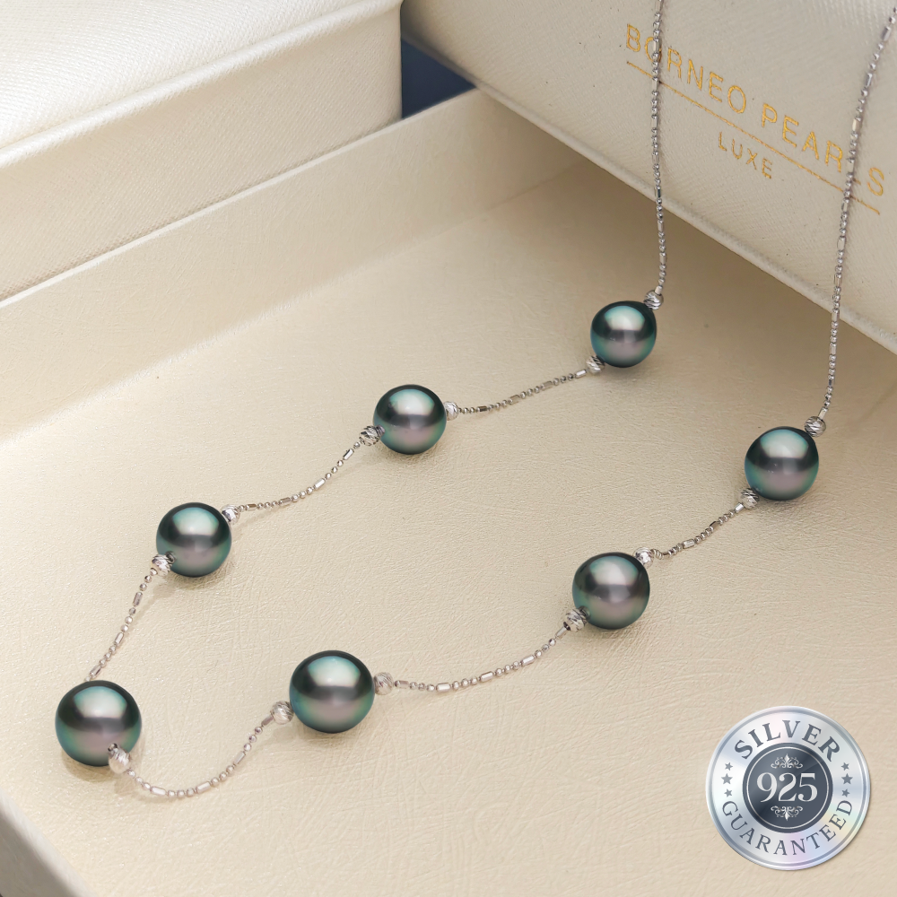 925 Silver Tahitian Adjustable Necklace