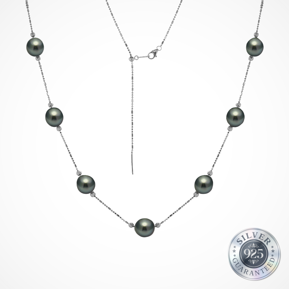 925 Silver Tahitian Adjustable Necklace