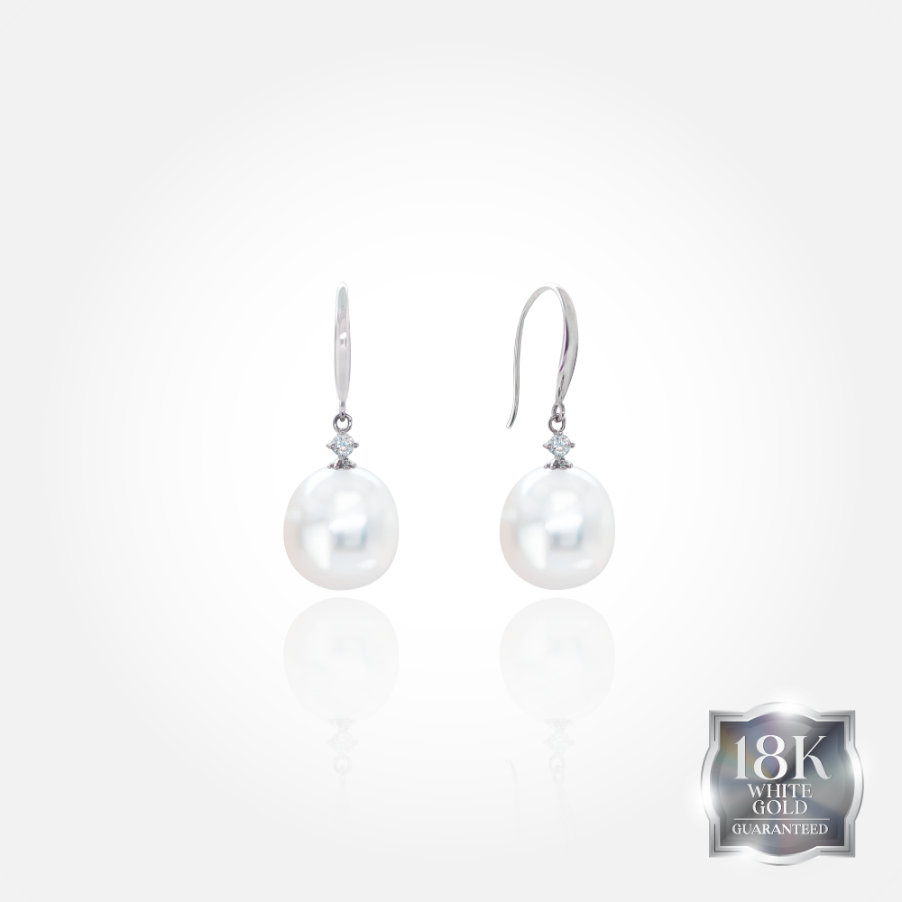 18K Gold White Southsea Earring