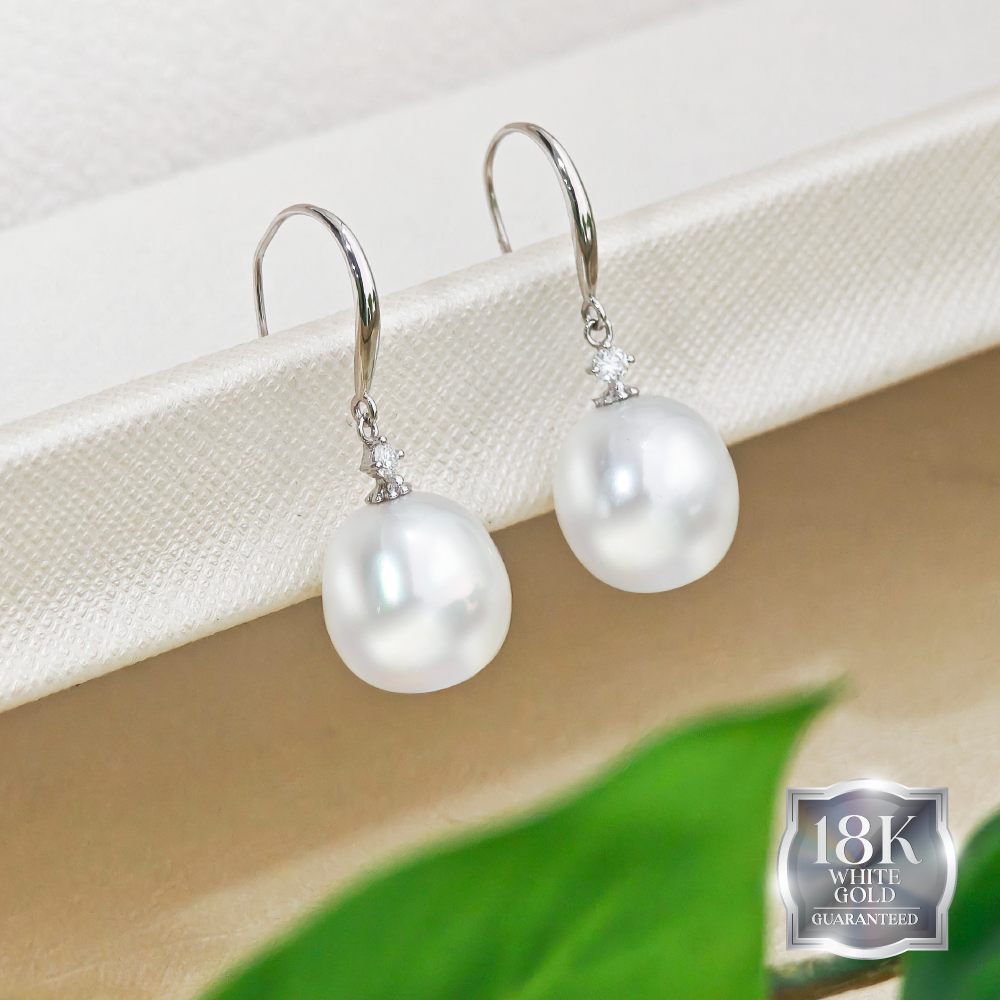 18K Gold White Southsea Earring