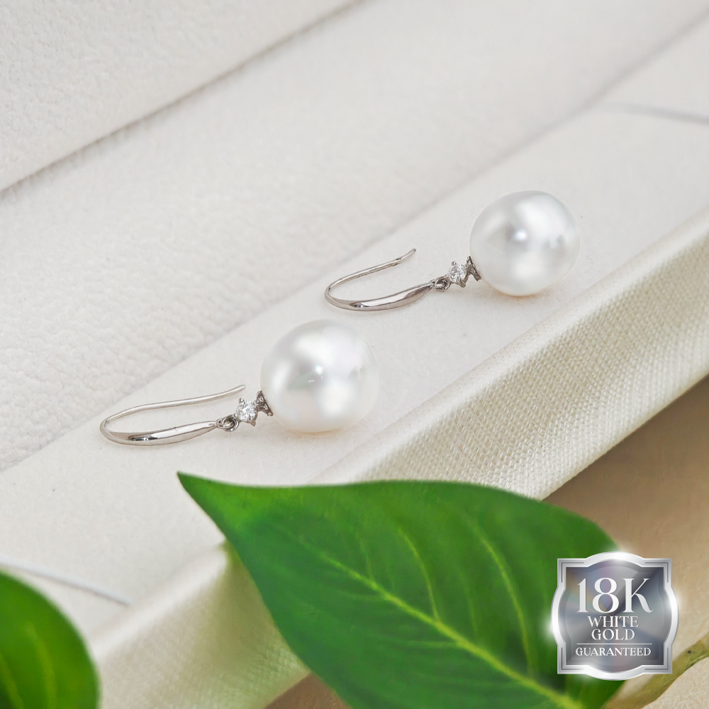 18K Gold White Southsea Earring