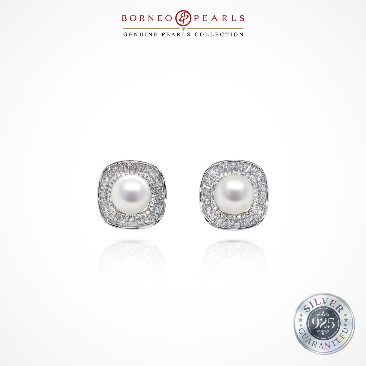 Moonlight Pearl Earrings in 925 Silver