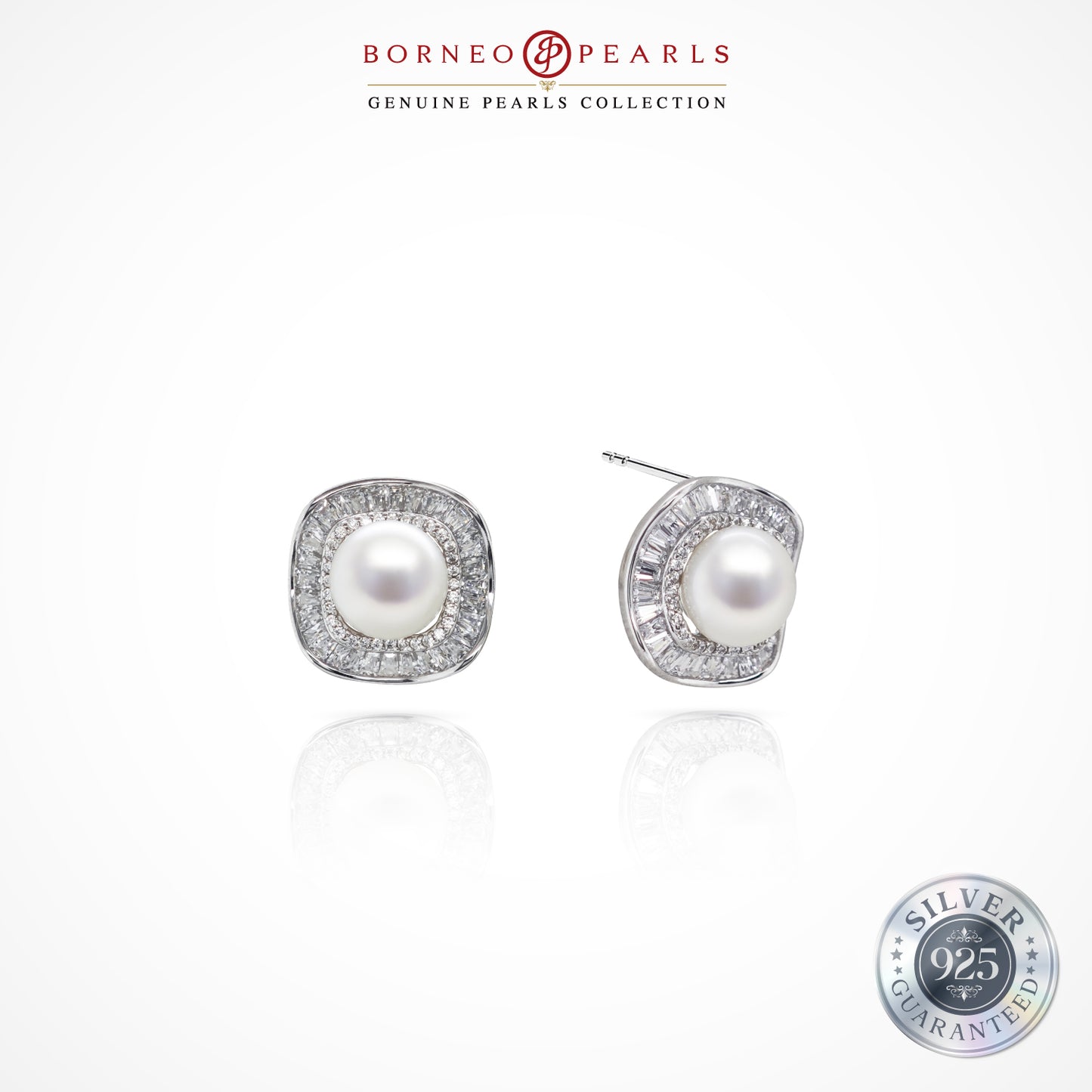 Moonlight Pearl Earrings in 925 Silver