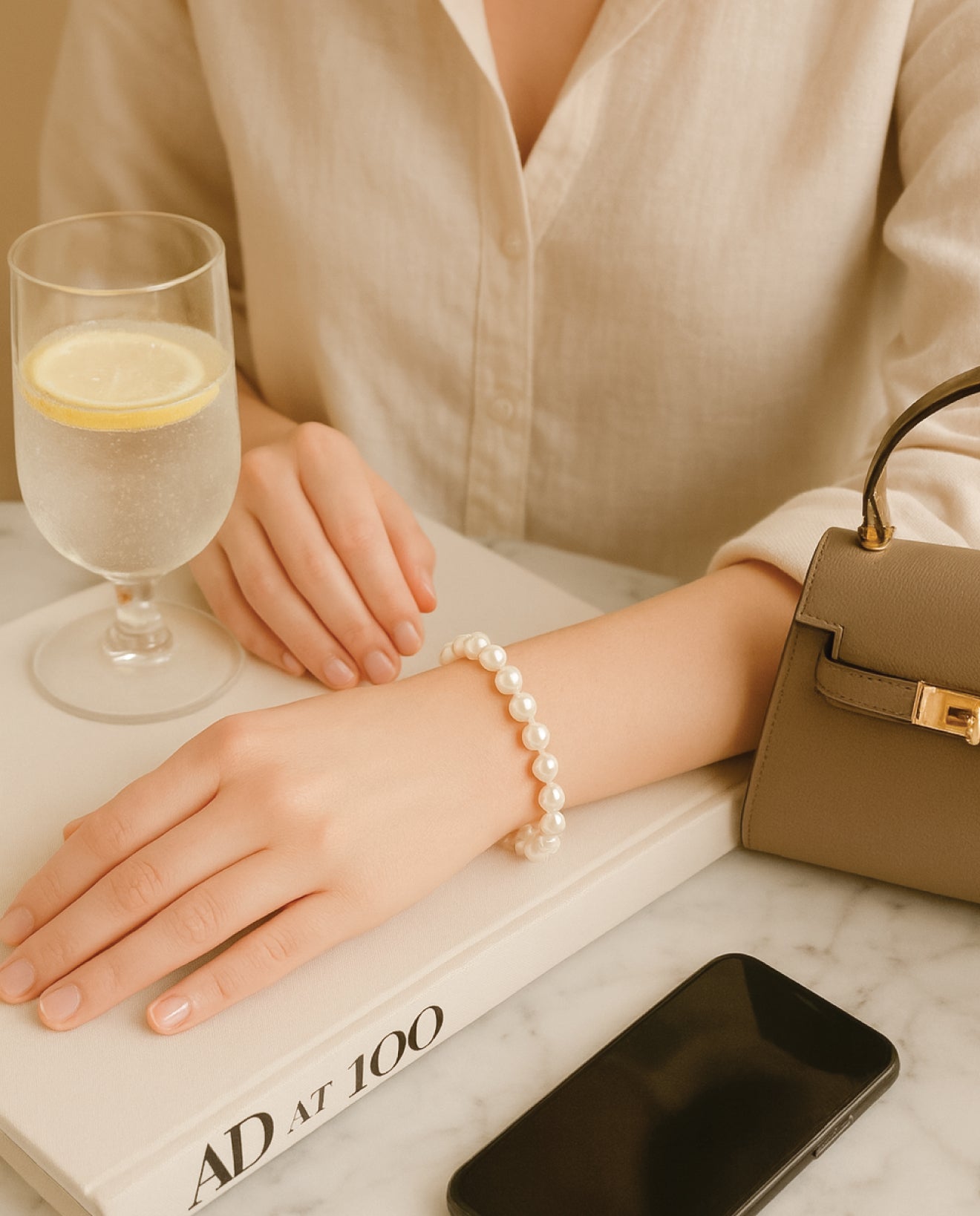 9-10mm Round Pearl Bracelet