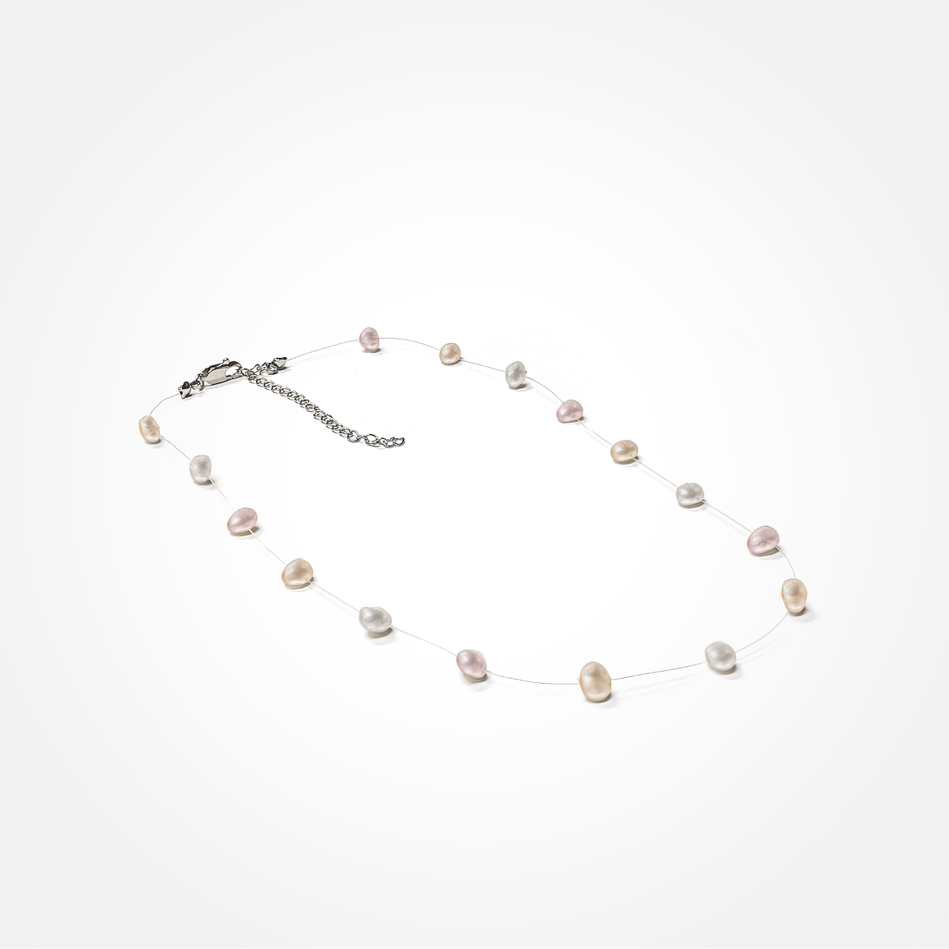 Floating Baroque Pearl Necklace