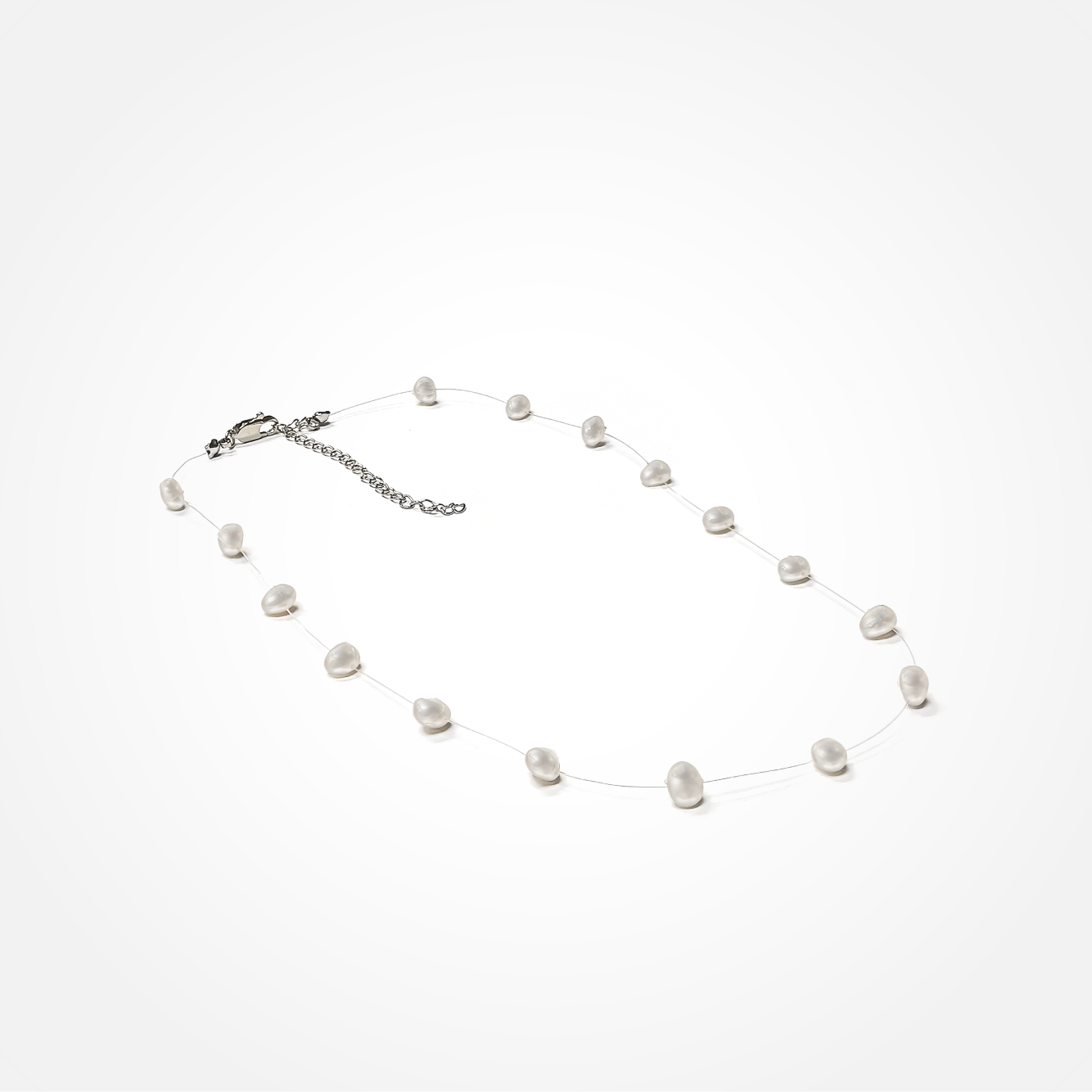 Floating Baroque Pearl Necklace
