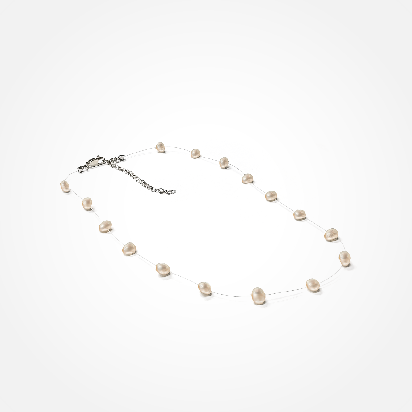 Floating Baroque Pearl Necklace