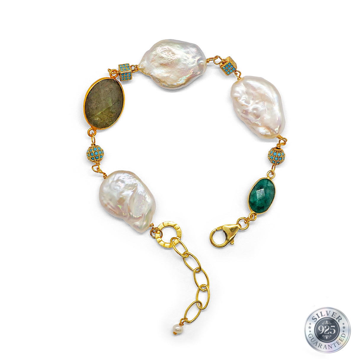 Aurora Gem Keshi Bracelet