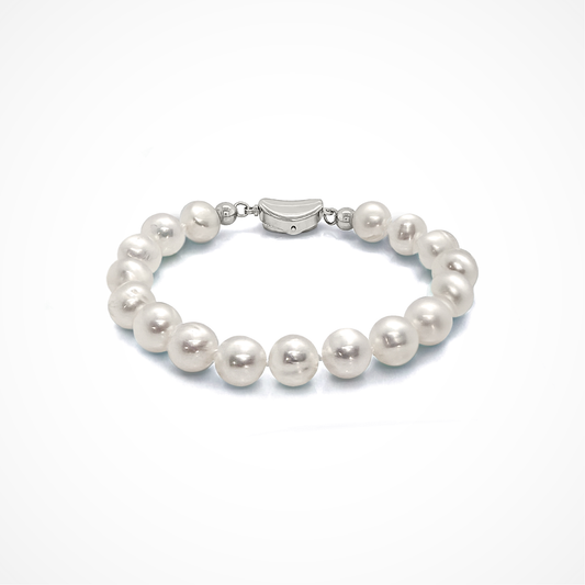 Classic 9-10mm Off Round Pearl Bracelet
