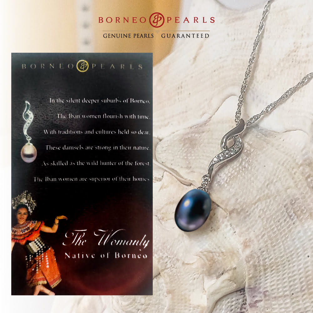 The Woman of Borneo - Story Pearl Pendant