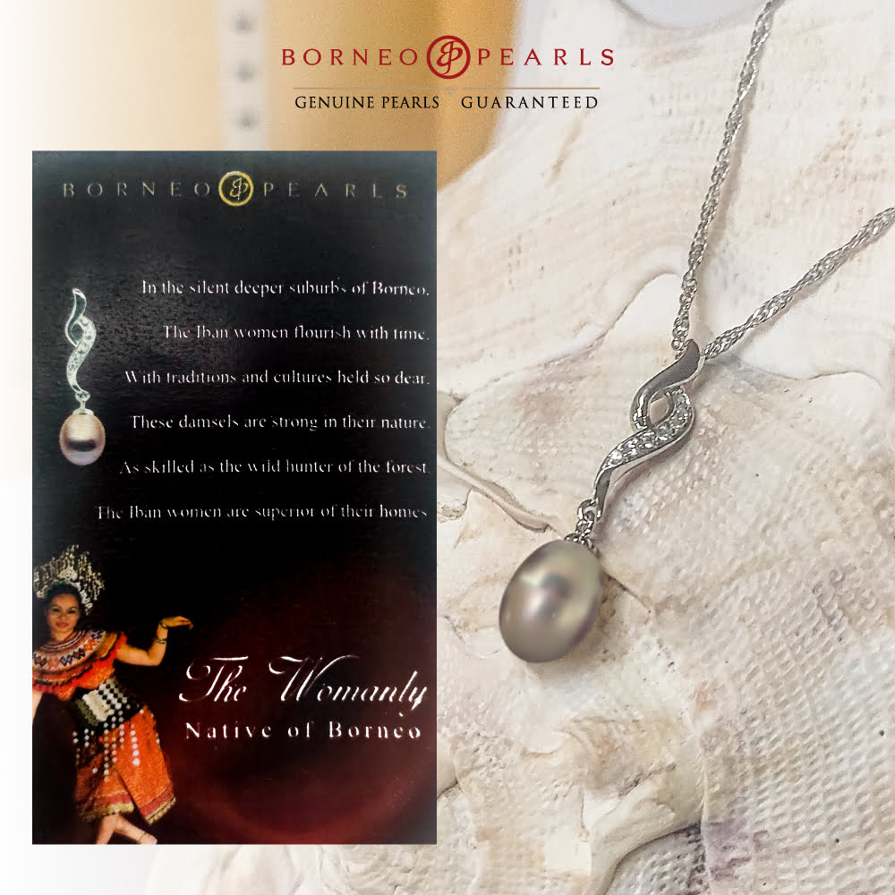 The Woman of Borneo - Story Pearl Pendant