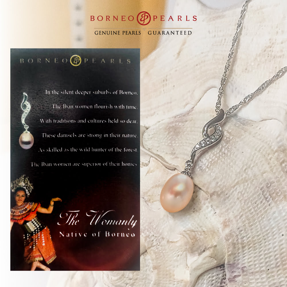 The Woman of Borneo - Story Pearl Pendant