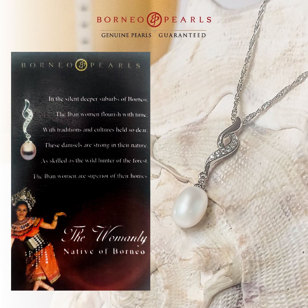 The Woman of Borneo - Story Pearl Pendant