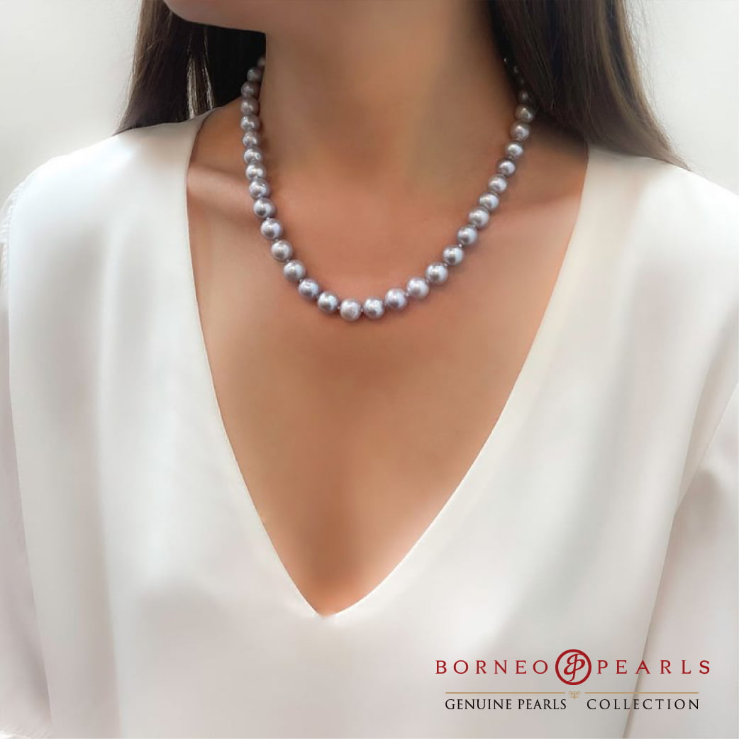 Classic 9-10mm Off Round Pearl Necklace