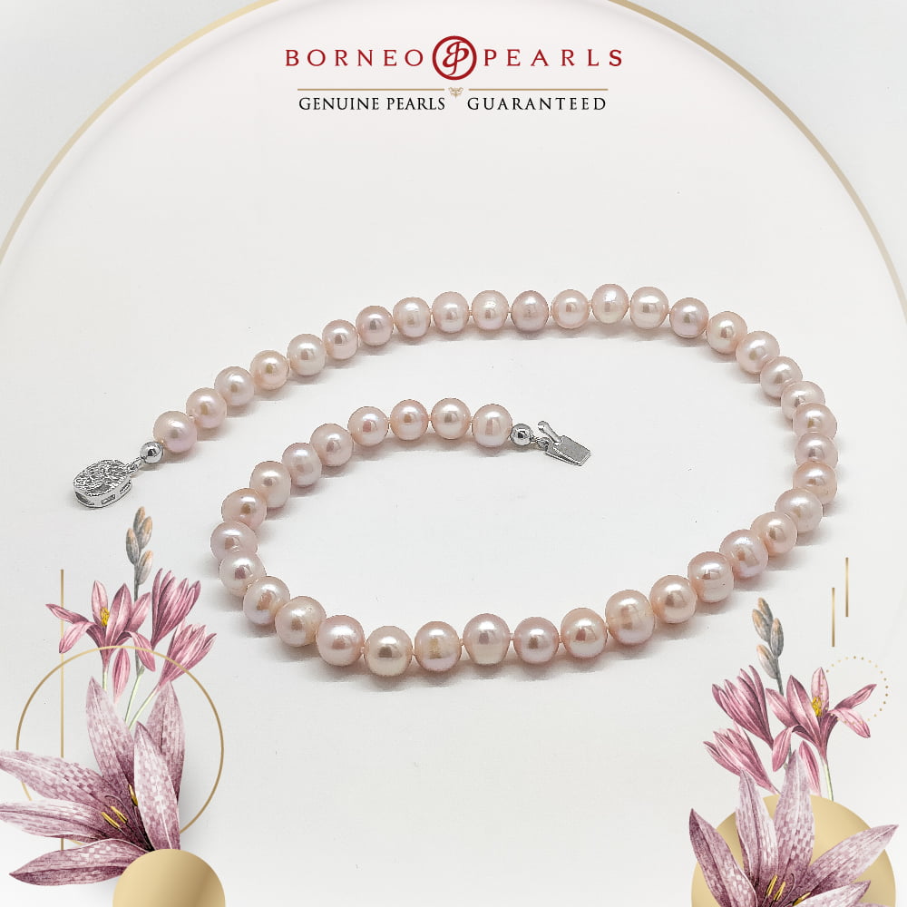Classic 9-10mm Off Round Pearl Necklace