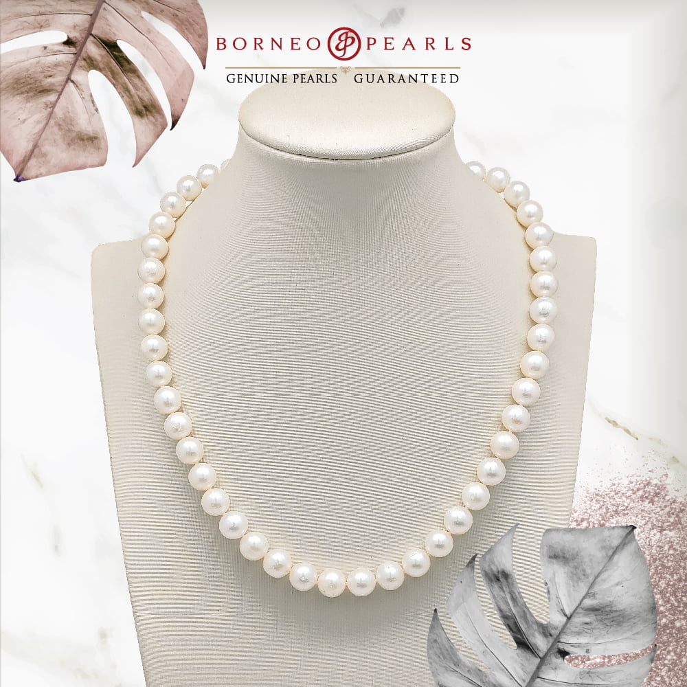Classic 9-10mm Off Round Pearl Necklace
